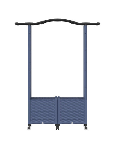 Letto Rialzato con Griglia e Tetto Grigio 125 x 40 x 144 cm PP