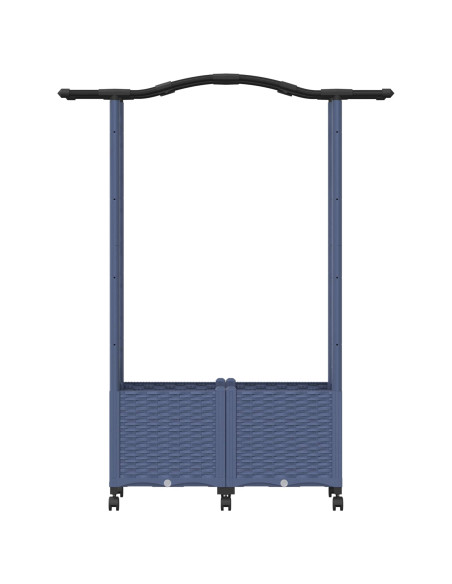 Letto Rialzato con Griglia e Tetto Grigio 125 x 40 x 144 cm PP