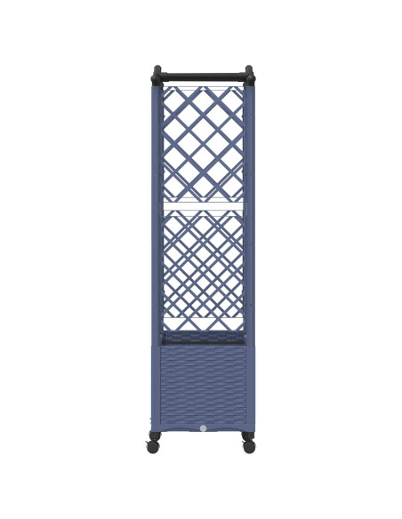 Letto Rialzato con Griglia e Tetto Grigio 125 x 40 x 144 cm PP