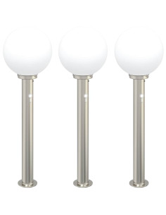 Lampioni a dissuasore con sensore 3 pz 80 cm Acciaio Inox IP44 2