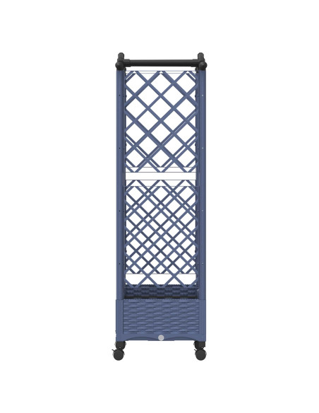 Letto Rialzato con Griglia e Tetto Grigio 124 x 40 x 129 cm PP