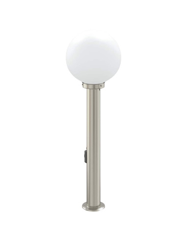 Lampada a paletto con presa elettrica 80 cm Acciaio Inox IP44