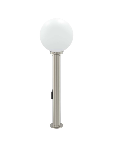 Lampada a paletto con sensore e presa 80 cm Acciaio Inox IP44