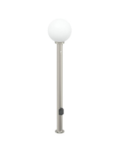 Lampada a paletto con sensore e presa 120 cm Acciaio Inox IP44 2