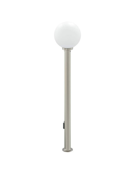 Lampada a paletto con sensore e presa 120 cm Acciaio Inox IP44
