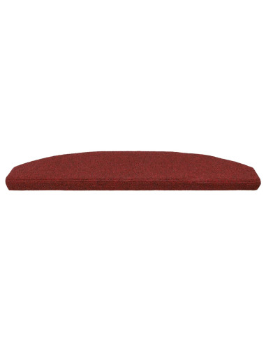 Tappetini per scale autoadesivi 15 pcs Rosso Bordeaux