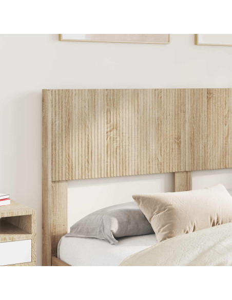 Struttura del letto con stoccaggio e testata Rovere Sonoma