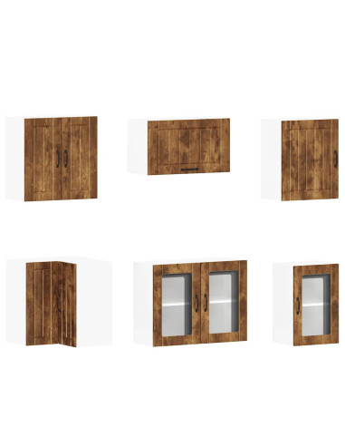 Set Mobili da Cucina 11 pz Lucca Rovere Fumo in Truciolato