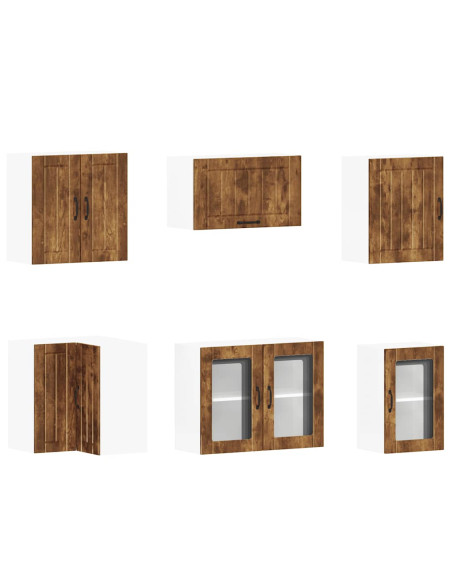 Set Mobili da Cucina 11 pz Lucca Rovere Fumo in Truciolato