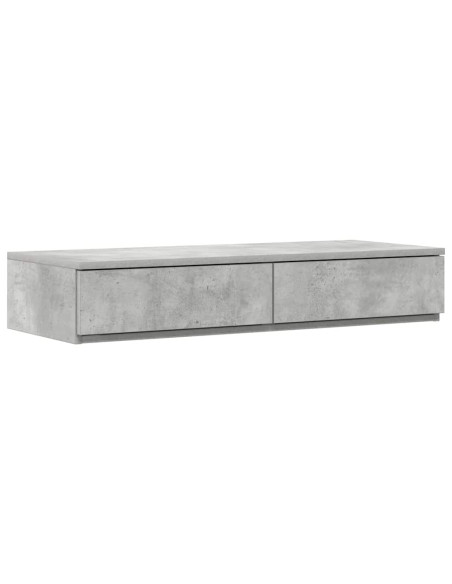 Struttura letto con contenitore Grigio cemento 90 cm