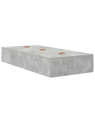 Struttura letto con contenitore Grigio cemento 90 cm