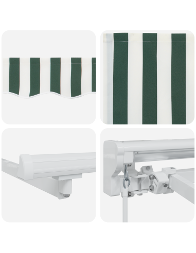 Struttura della tenda Verde e Bianco 350 x 200 cm