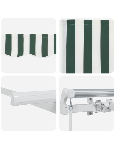 Tenda Retrattile Verde 350 x 200 cm Tessuto