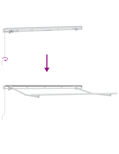 Tenda Retrattile Verde 350 x 200 cm Tessuto