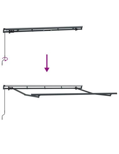 Tenda Retrattile Verde 350 x 200 cm Tessuto