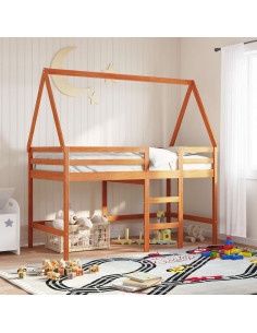 Struttura per letto soppalco Marrone Cera 90 x 190 cm