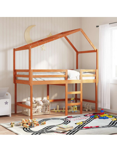 Struttura per letto soppalco Marrone Cera 90 x 190 cm