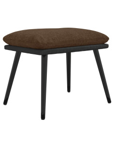 Poggiapiedi Marrone 45x29,5x35 cm in Tessuto e Similpelle 2