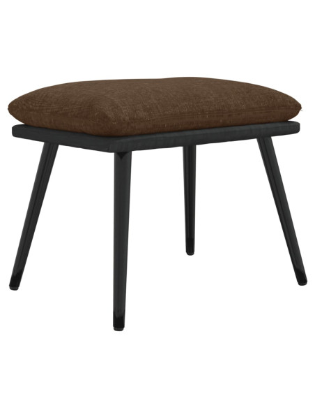 Poggiapiedi Marrone 45x29,5x35 cm in Tessuto e Similpelle