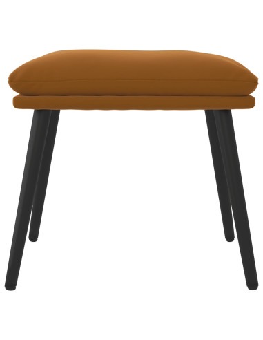 Poggiapiedi Marrone 45x29,5x35 cm in Velluto