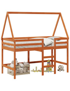 Struttura per letto soppalco Marrone Cera 90 x 190 cm 2