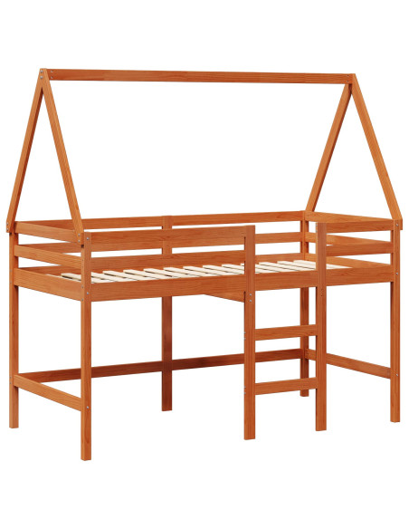 Struttura per letto soppalco Marrone Cera 90 x 190 cm
