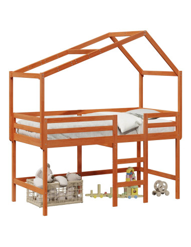 Struttura per letto soppalco Marrone Cera 90 x 190 cm
