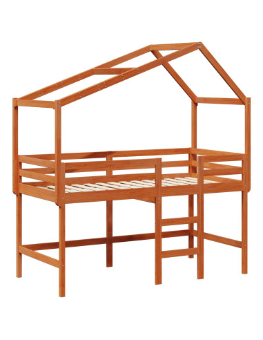 Struttura per letto soppalco Marrone Cera 90 x 190 cm