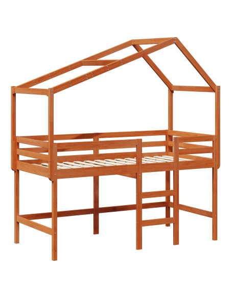 Struttura per letto soppalco Marrone Cera 90 x 190 cm