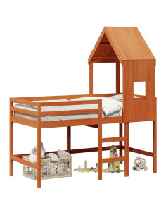 Struttura per letto soppalco Marrone Cera 90 x 190 cm 2