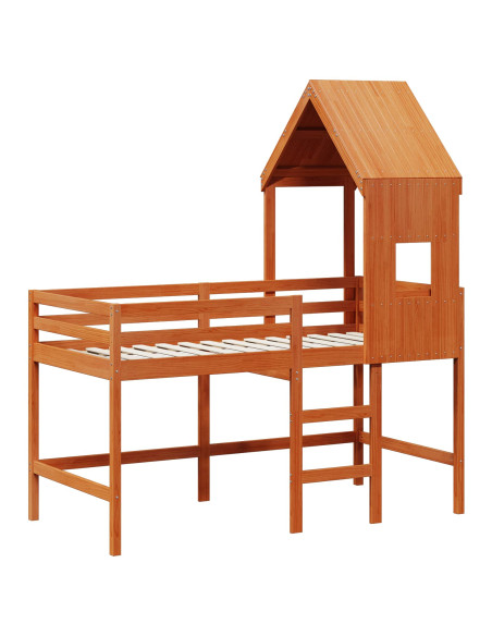 Struttura per letto soppalco Marrone Cera 90 x 190 cm