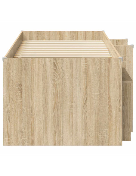 Struttura Letto Loft con Mobile con porta 3 pz Rovere Sonoma