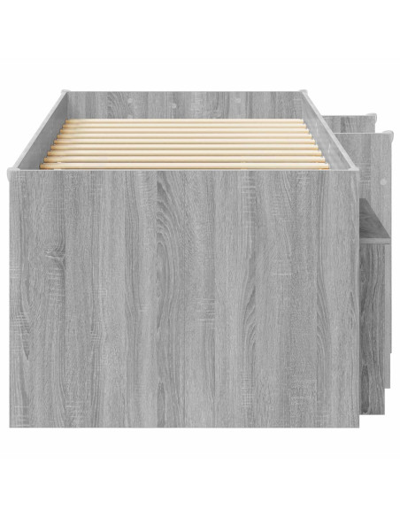 Struttura Letto Loft con Mobile con porta 3 pz Sonoma grigio