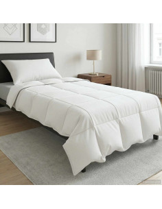 Piumino Letto Estivo Bianco 140 x 200 cm Bambù