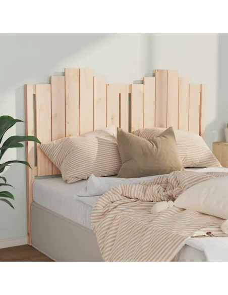 Testiera per Letto 146x4x100 cm in Legno Massello di Pino