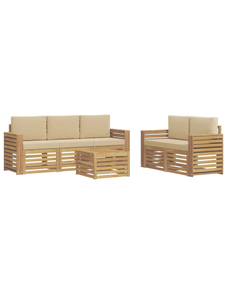 Set divani Legno di Acacia Massello