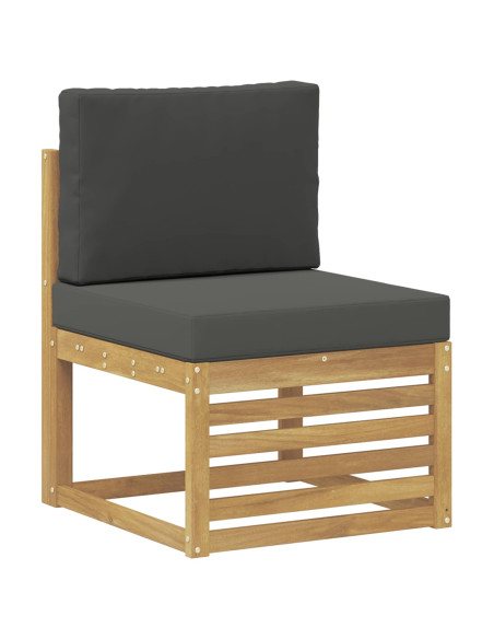 Set di divani da esterno 7 pcs Bianco e Antracite Poliestere