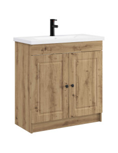 Set di mobili per il bagno Rovere Artigianale