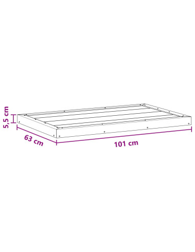 Piastra base per doccia Nero 101 x 63 x 5,5 cm WPC