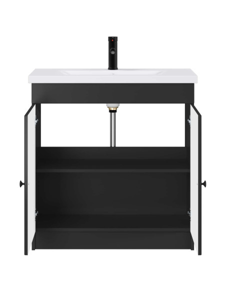 Set di mobili per il bagno Nero 78,5 x 37,5 x 81 cm