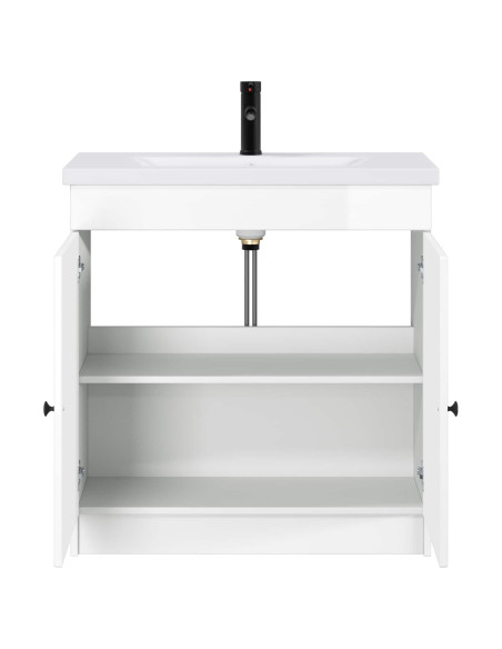 Set di mobili per il bagno Bianco Lucido 78,5 x 37,5 x 81 cm