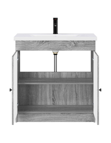 Set di mobili per il bagno Sonoma grigio 78,5 x 37,5 x 81 cm