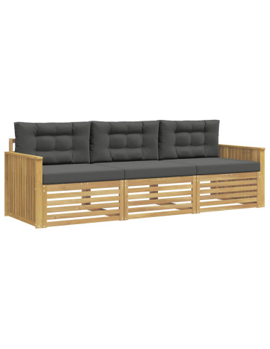 Set di divani da esterno 3 pcs Bianco e Antracite
