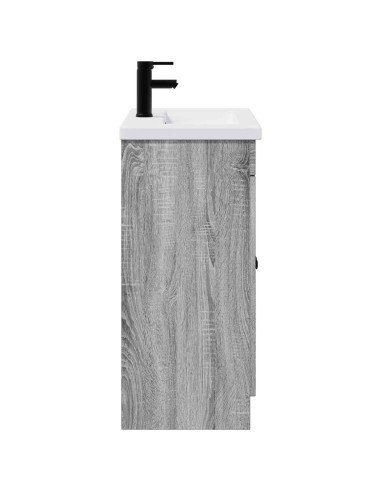 Set di mobili per il bagno Sonoma grigio 78,5 x 37,5 x 81 cm