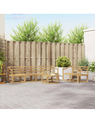 Set di divani da esterno 7 pcs Bianco 59 x 59 x 37 cm
