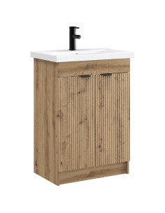 Set di mobili per il bagno Rovere Artigianale