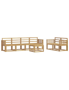 Set di divani da esterno 7 pcs Bianco 59 x 59 x 37 cm 2