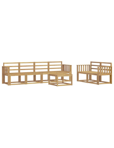 Set di divani da esterno 7 pcs Bianco 59 x 59 x 37 cm