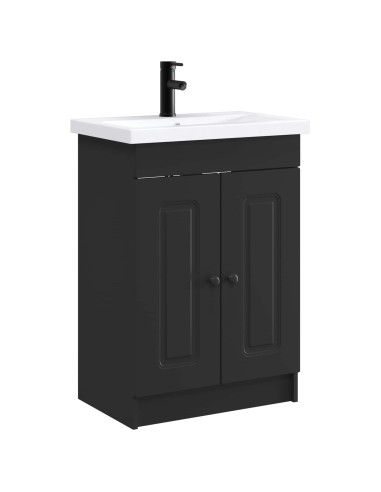 Set di mobili per il bagno Nero 56 x 37,5 x 81 cm