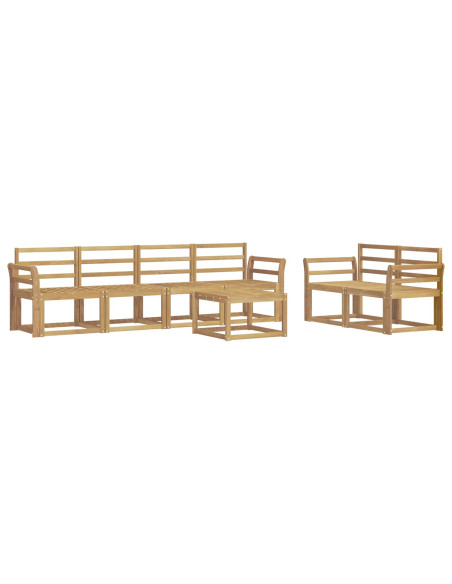Set di divani da esterno 7 pcs Bianco 59 x 59 x 37 cm